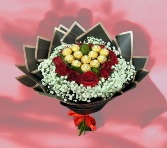 BOUQUET OF 12 RED ROSES 