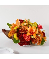 Bouquet of Blessings Cornucopia assorted flowers