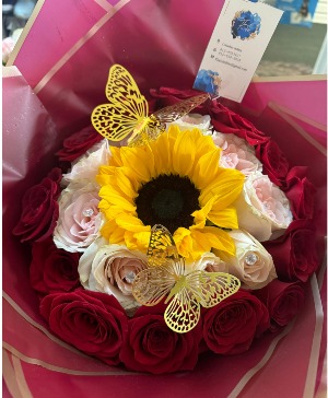 Bouquet with Sunflower Custom Florist Design