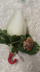 Bout with Shell Boutonniere