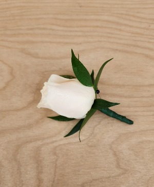 Boutonniere white rose Boutonnieres