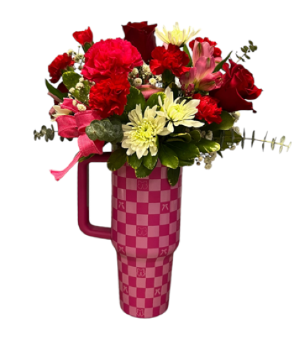 Bow-utiful Bouquet  Fresh Mix in Keepsake Tumbler