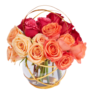 Bowl Me Over Romantic Rose Bouquet