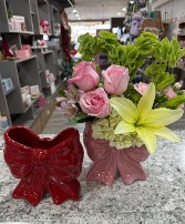Bows in Bloom Hydrangea, Lily and Roses