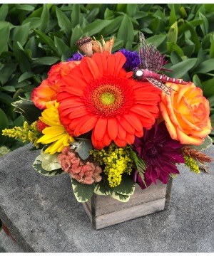 Box of Blooms Vased Arrangement