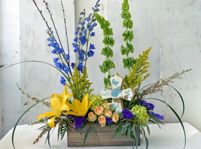 Box of Faith (Rejoice, Faith, or Love)   Fresh Arrangement