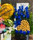 Box with Blue roses 