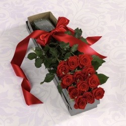 12 Premium Roses Boxed