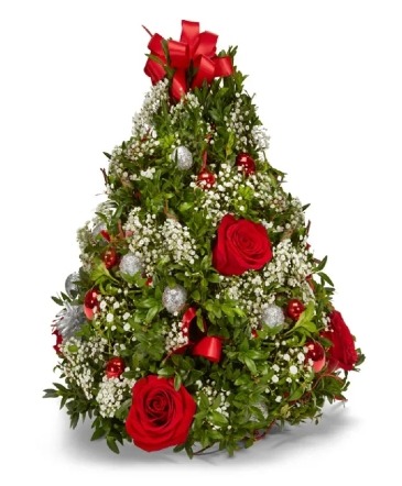 Boxwood Christmas Tree  in Granger, IN | Yellow Rose Florist And Flower Basket