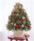 Boxwood Holiday Flower Tree Christmas Centerpiece