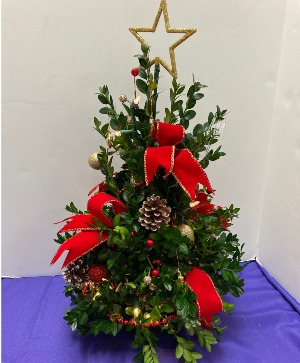 Boxwood Tree Fresh cut arrangement