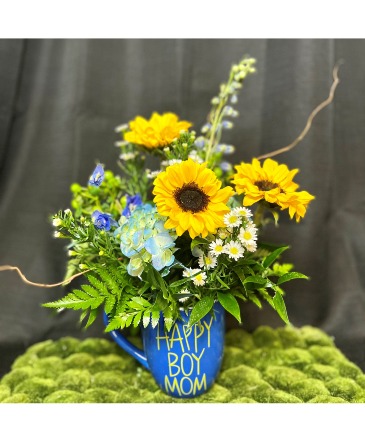 Happy Boy Mom  Florals in Keepsake Boy Mom Mug in Oakland, TN | TWIGS-N-THINGS
