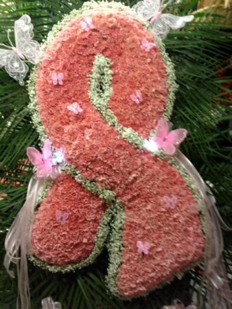 Breast Cancer Ribbon  in Ozone Park, NY | Heavenly Florist