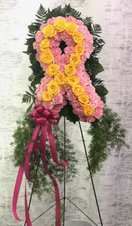 Breast Cancer Sympathy Spray in Croton On Hudson, NY | Cooke's Little Shoppe Of Flowers