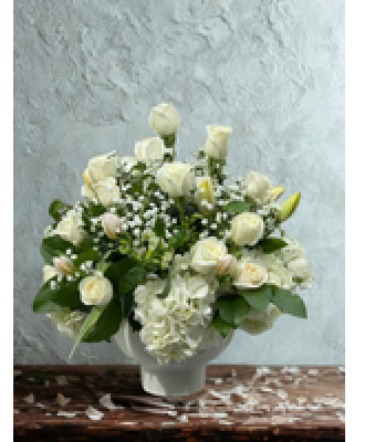 Breath of Clouds Vase Arrangement  in Mechanicsville, VA | Christy’s Cottage Floral Boutique