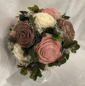 Bridal Bouquet - Wood Flowers 