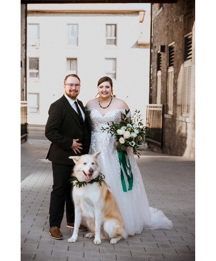 Bride and Groom and Best Bud 