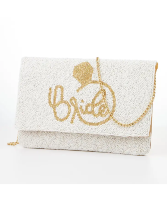 Bride Ring Seed Beads Flap Clutch Bag 