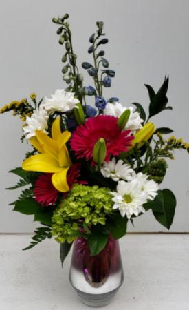 Bright and Beautiful vase arrangement