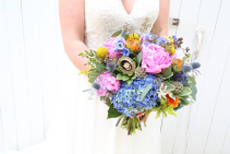 Bright and Bold Hand Tied  Bridal Bouquet