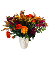 Bright and Colorful Halloween Skull Arrangement