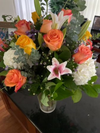 Bright and colorful Large vase arrangement