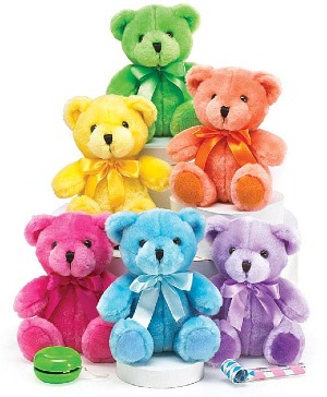Bright and colorful  Plush bears