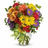 Bright and Happy Fresh flowers vased
