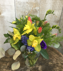 Bright and Sunny  Arrangement in a vase 