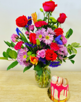 Bright and Vibrant Bouquet Gift Bundle  Valentines 