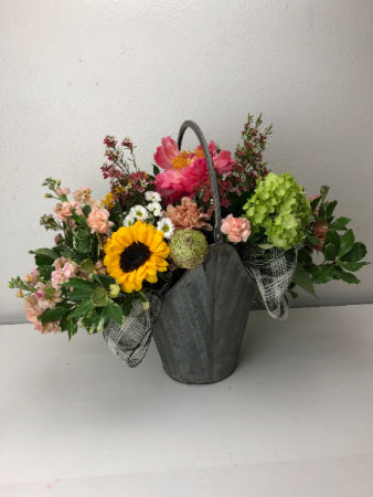 Bright and Wild Container Arrangement