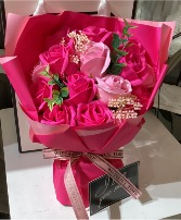 Bright artificial bouquet For mom