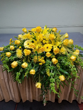 Bright As The Sun Casket Spray