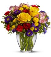 Bright & Beautiful Colorful mix of longlasting flowers