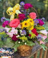 BRIGHT BLESSING BASKET Basket of Florals