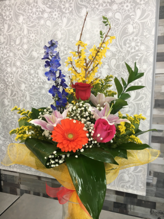 Bright Burst Bouquet - No Vase Mixed Bouquet