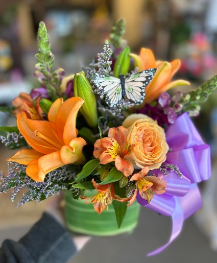 Bright Butterfly Vase Arrangement 