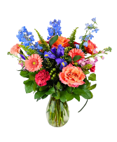 SOLD OUT Bright & Cheery 2 Designer Choice Vased Arrangement