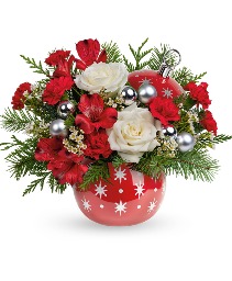   BRIGHT CHRISTMAS ORNAMENT ARRANGEMENT 