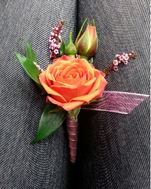 Bright Color Boutonniere 