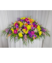 Bright & Colorful Casket Spray - Call or stop in to order