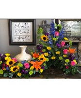 Bright Colors S-Shaped Urn Piece Sympathy