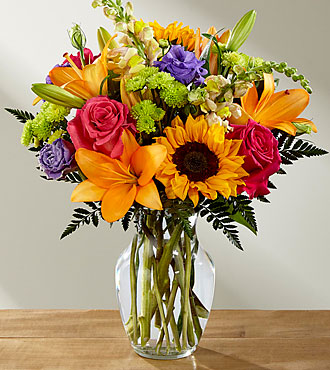 bright day vase arrangement