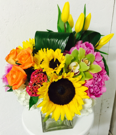 Bright Delight Vased Arrangement