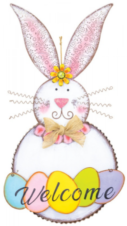 BRIGHT EGG BUNNY WELCOME HANGER