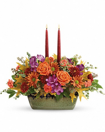 Bright Fall Florial Centerpiece 