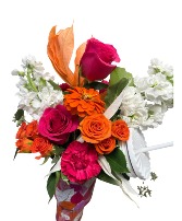 Bright Fall Leaves Tumbler Flowers