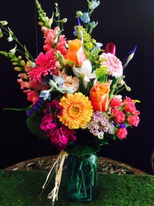 Bright mix mason jar