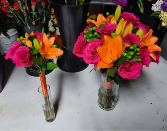 Bright Roses and Lilies Bouquets Bridal Bouquet