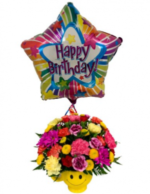 Bright Smiles with Balloon Mount Pearl Florist Design